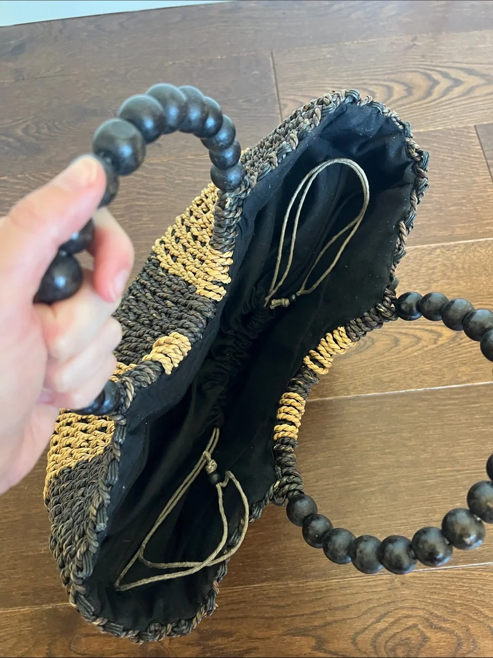 Woven Straw Handle Tote Bag